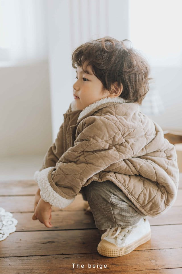 The Beige - Korean Children Fashion - #minifashionista - Rib Quilting Coat - 8