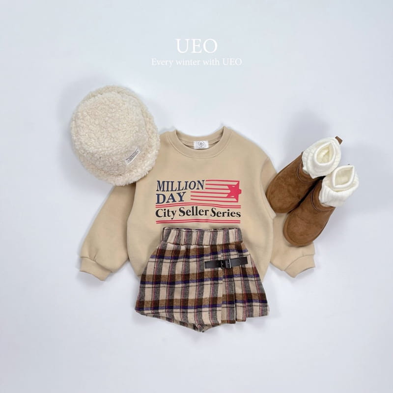 U Eo - Korean Children Fashion - #kidzfashiontrend - Check Skirt Pants - 8