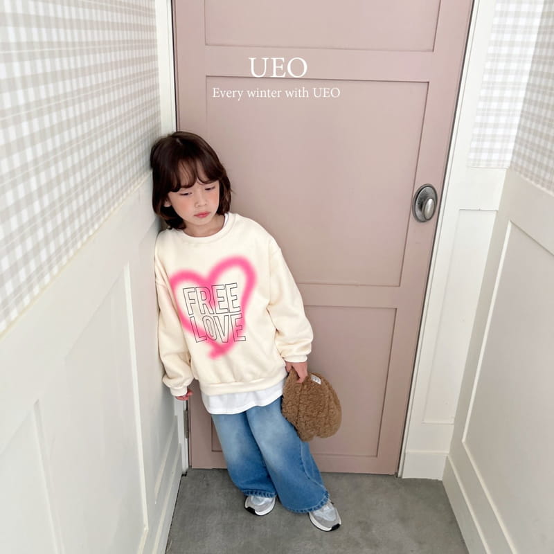 U Eo - Korean Children Fashion - #toddlerclothing - Love Sweatshirt - 8