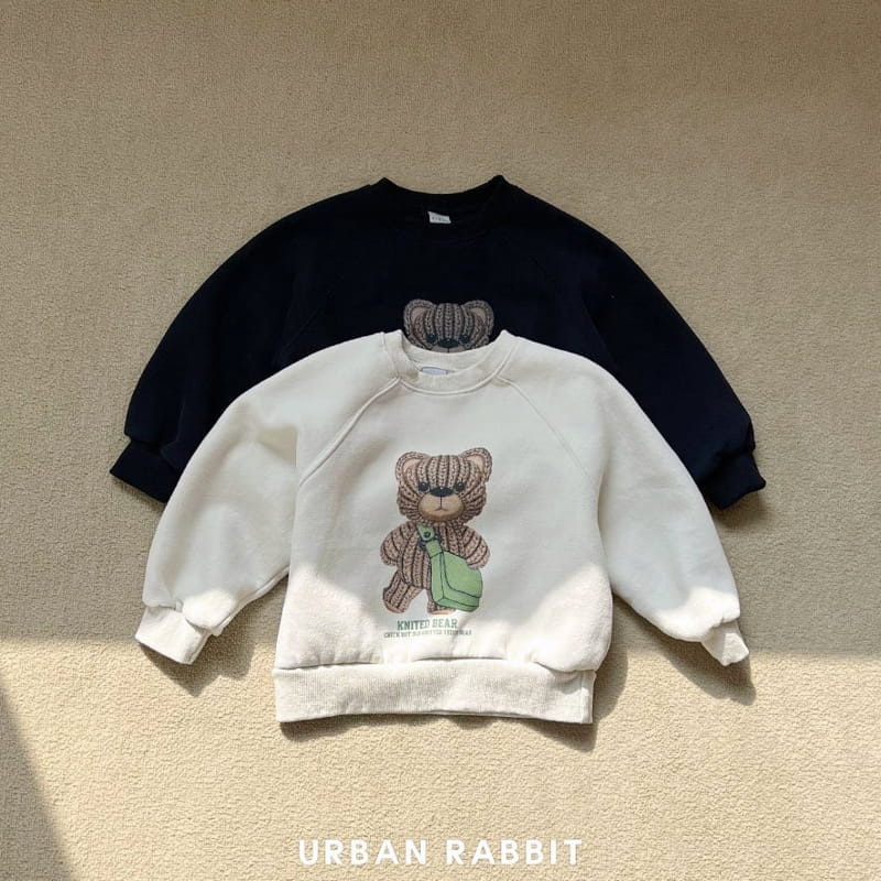 Urban Rabbit - Korean Children Fashion - #kidsshorts - Knit Bear Sweatshirt - 7