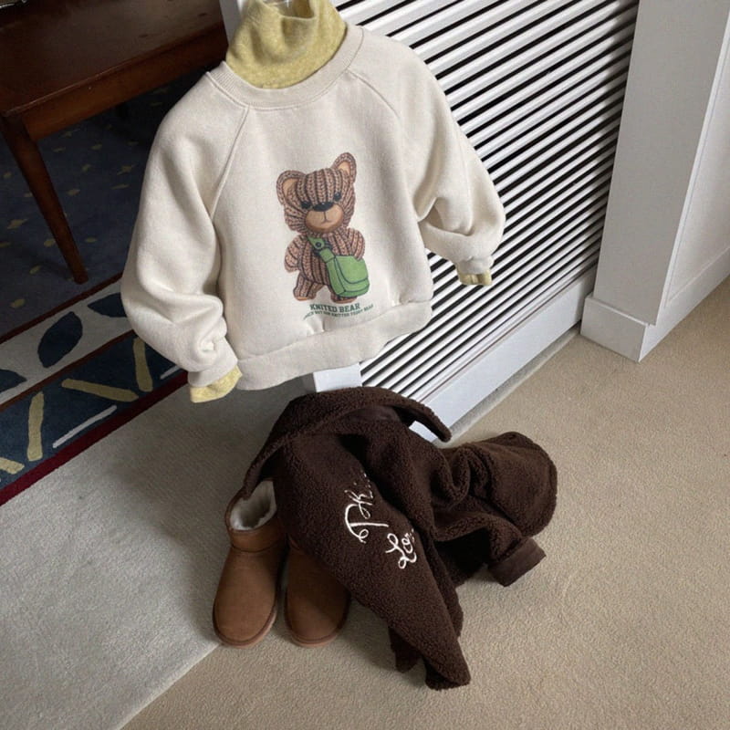 Urban Rabbit - Korean Children Fashion - #kidsstore - Knit Bear Sweatshirt - 8