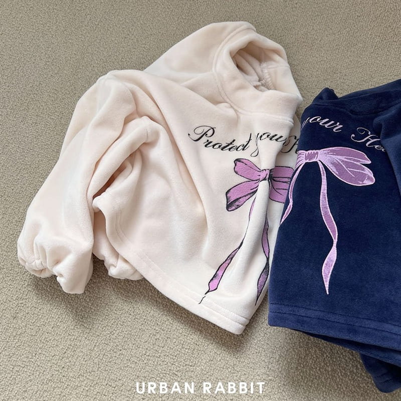 Urban Rabbit - Korean Children Fashion - #todddlerfashion - Velvet Ribbon Crop Tee