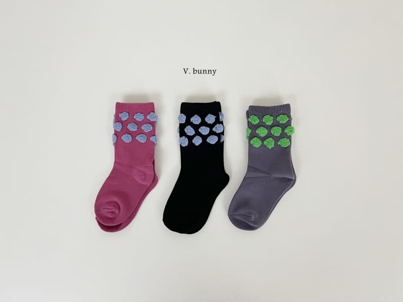 V Bunny - Korean Children Fashion - #Kfashion4kids - Pong Pong Pong Socks Set - 5