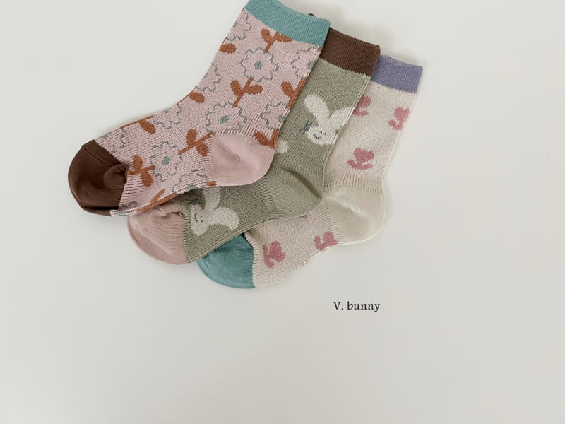 V Bunny - Korean Children Fashion - #childofig - V V Socks Set - 2