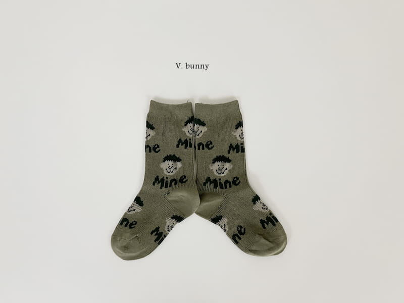 V Bunny - Korean Children Fashion - #childofig - Blue Line Socks Set - 4