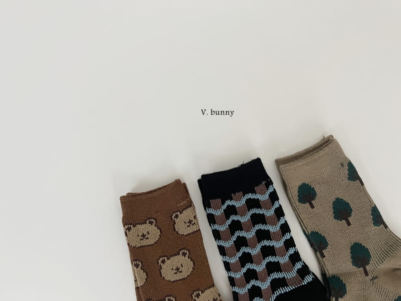 V Bunny - Korean Children Fashion - #designkidswear - Wave Socks Set - 2