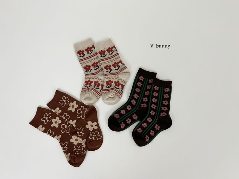 V Bunny - Korean Children Fashion - #discoveringself - Magaret Socks Set - 2