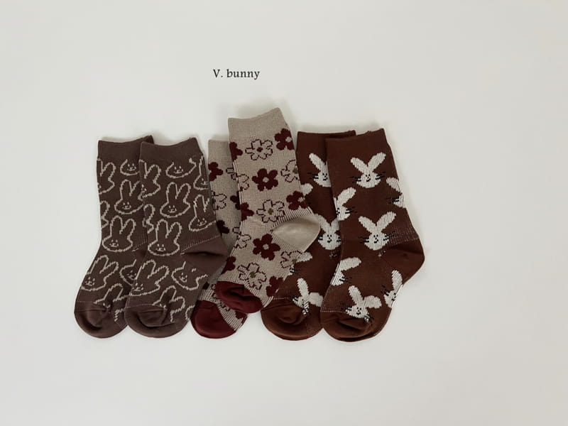 V Bunny - Korean Children Fashion - #fashionkids - Ddogeng Socks Set - 2