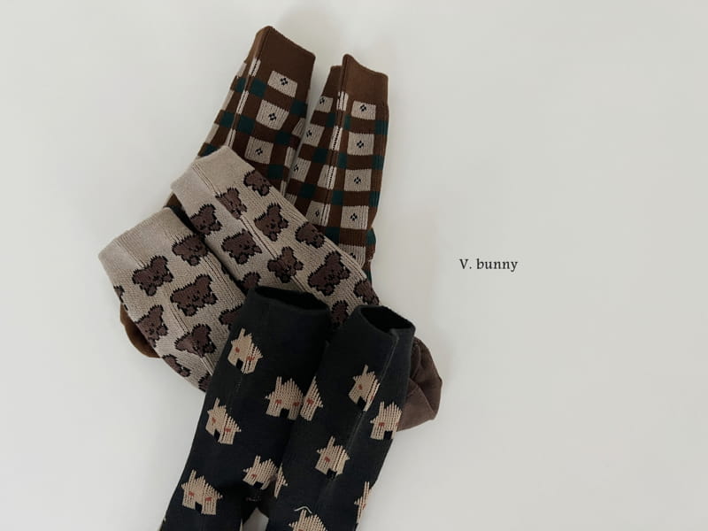 V Bunny - Korean Children Fashion - #kidsshorts - House Socks Set