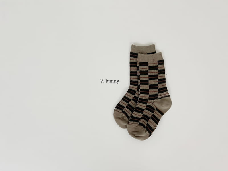 V Bunny - Korean Children Fashion - #kidsshorts - Blue Line Socks Set - 8