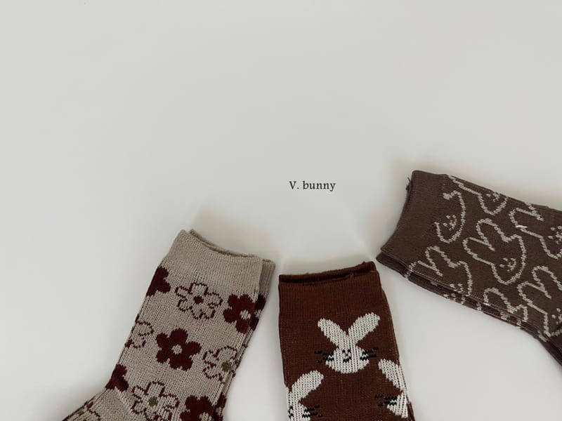 V Bunny - Korean Children Fashion - #kidsshorts - Ddogeng Socks Set - 3