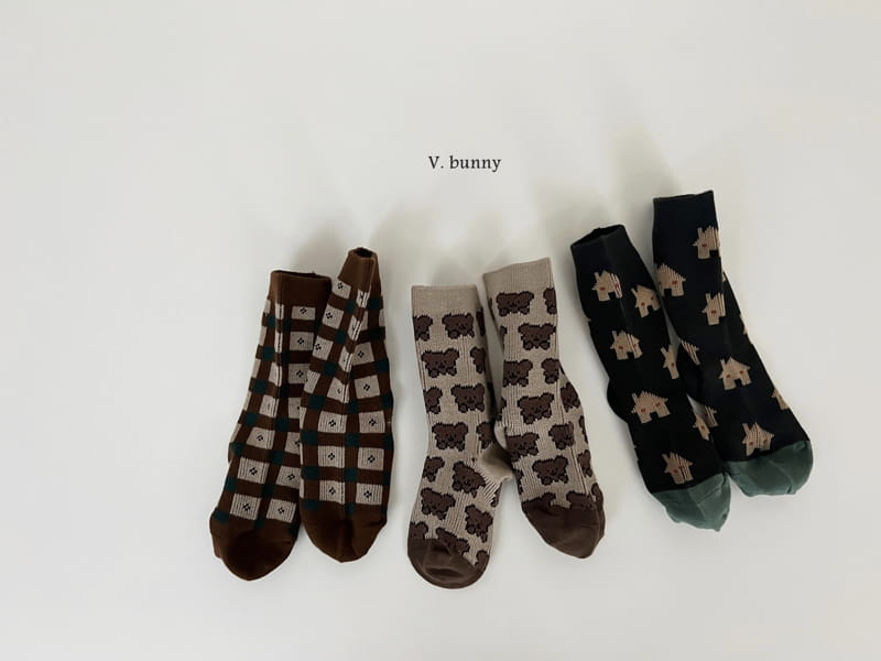 V Bunny - Korean Children Fashion - #kidsstore - House Socks Set - 2