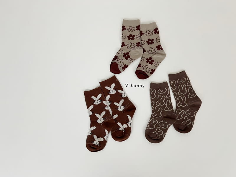 V Bunny - Korean Children Fashion - #kidzfashiontrend - Ddogeng Socks Set - 5