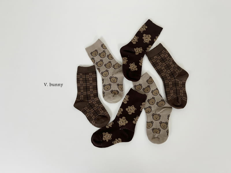 V Bunny - Korean Children Fashion - #Kfashion4kids - Two Bear Socks Set - 4