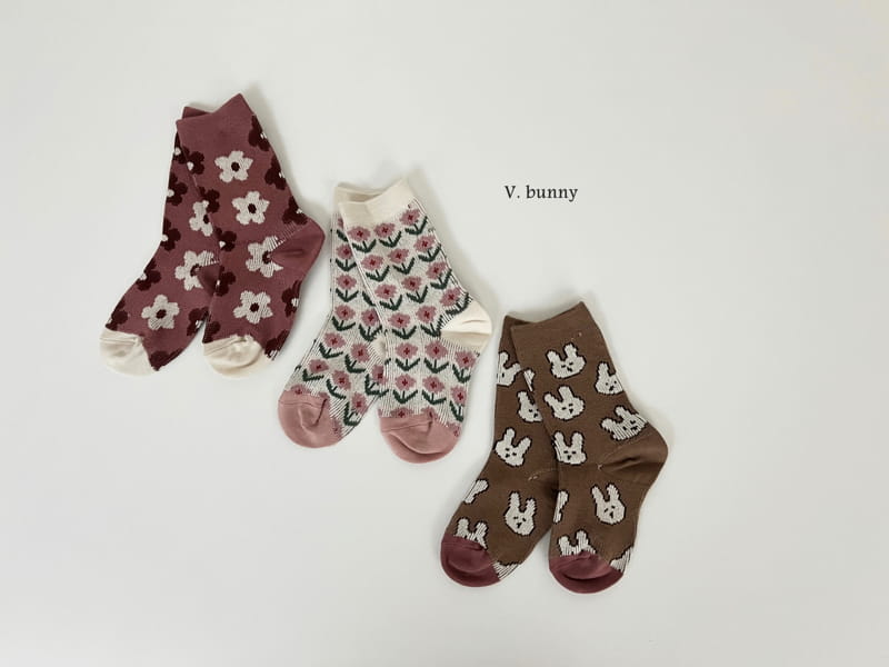 V Bunny - Korean Children Fashion - #littlefashionista - Yoyo Socks Set - 2