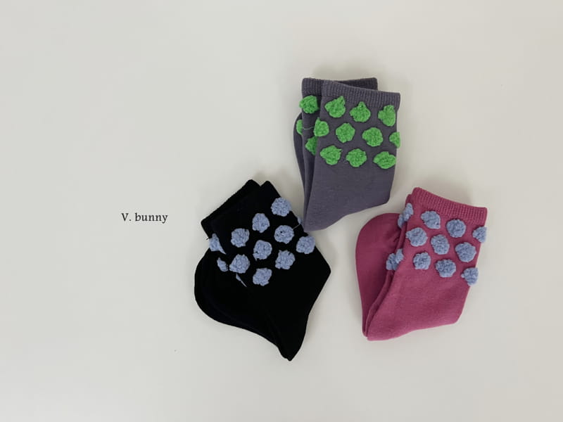 V Bunny - Korean Children Fashion - #magicofchildhood - Pong Pong Pong Socks Set - 7