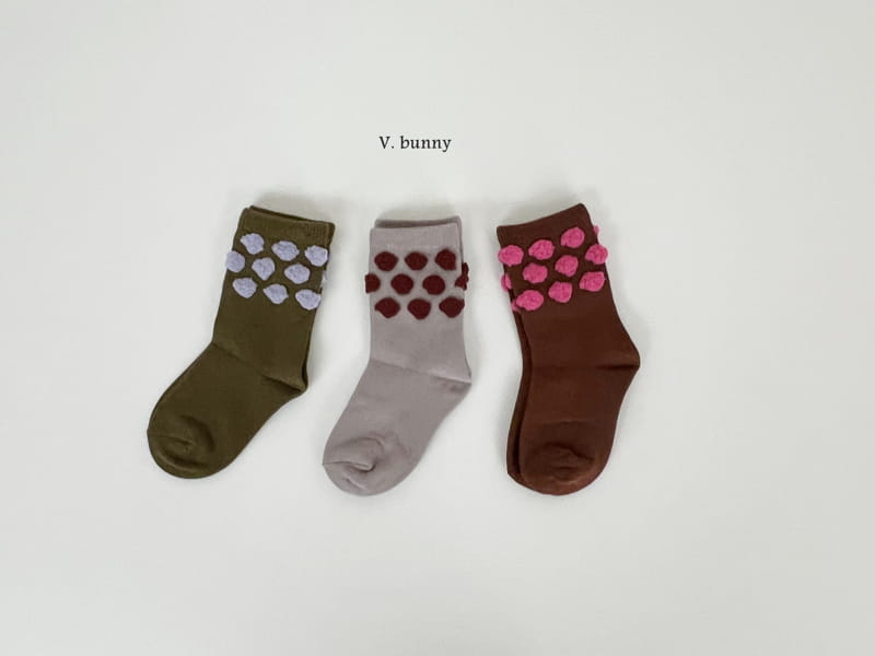 V Bunny - Korean Children Fashion - #minifashionista - Pong Pong Pong Socks Set - 8