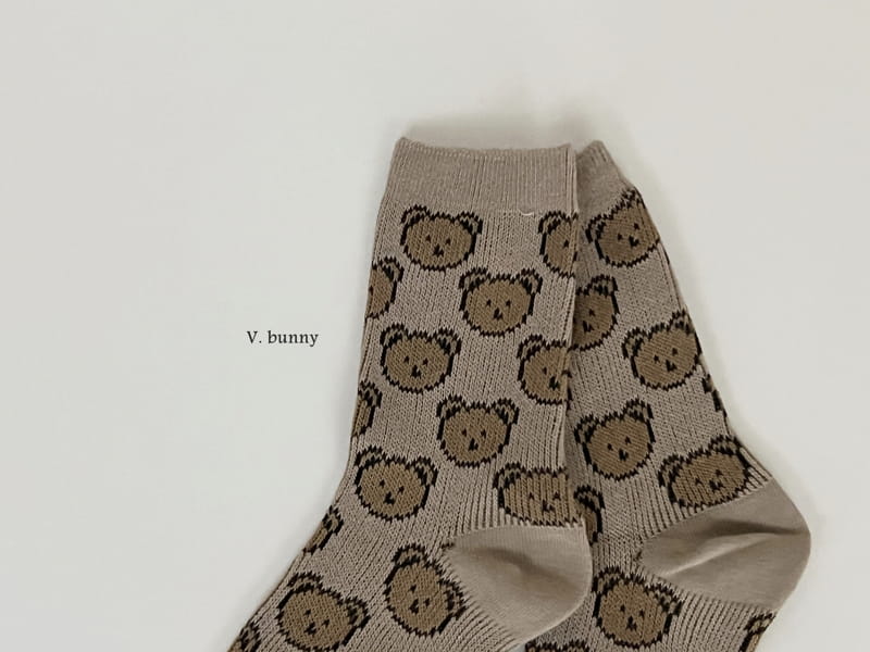 V Bunny - Korean Children Fashion - #minifashionista - Two Bear Socks Set - 6