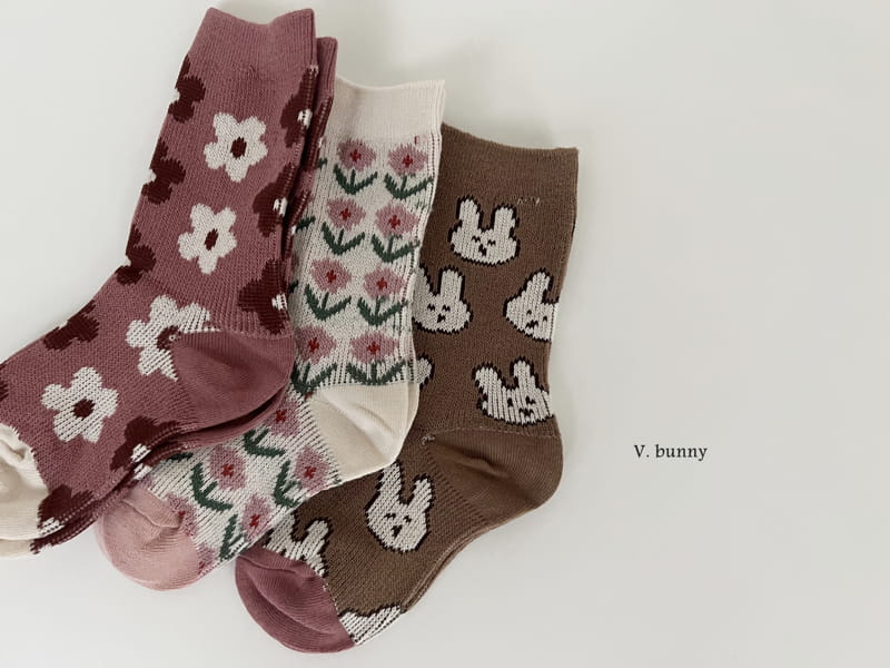 V Bunny - Korean Children Fashion - #magicofchildhood - Yoyo Socks Set - 4