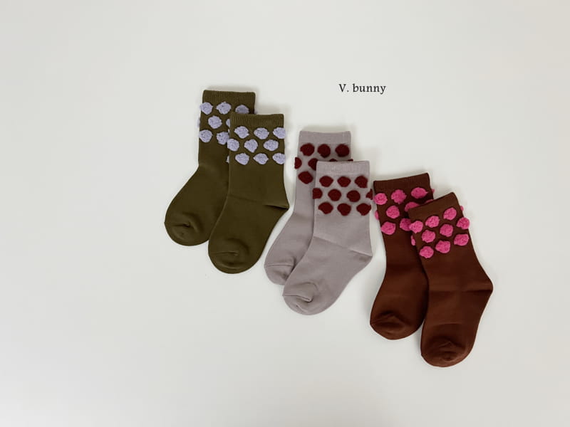 V Bunny - Korean Children Fashion - #prettylittlegirls - Pong Pong Pong Socks Set - 9