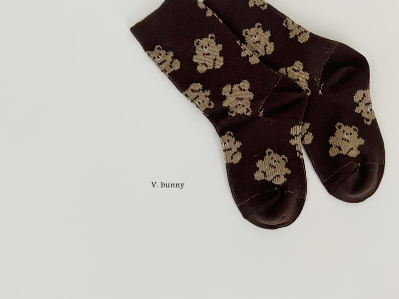 V Bunny - Korean Children Fashion - #stylishchildhood - Two Bear Socks Set - 10