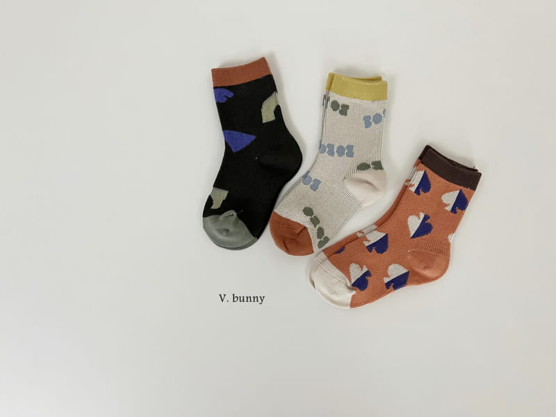 V Bunny - Korean Children Fashion - #toddlerclothing - Space Socks Set - 4