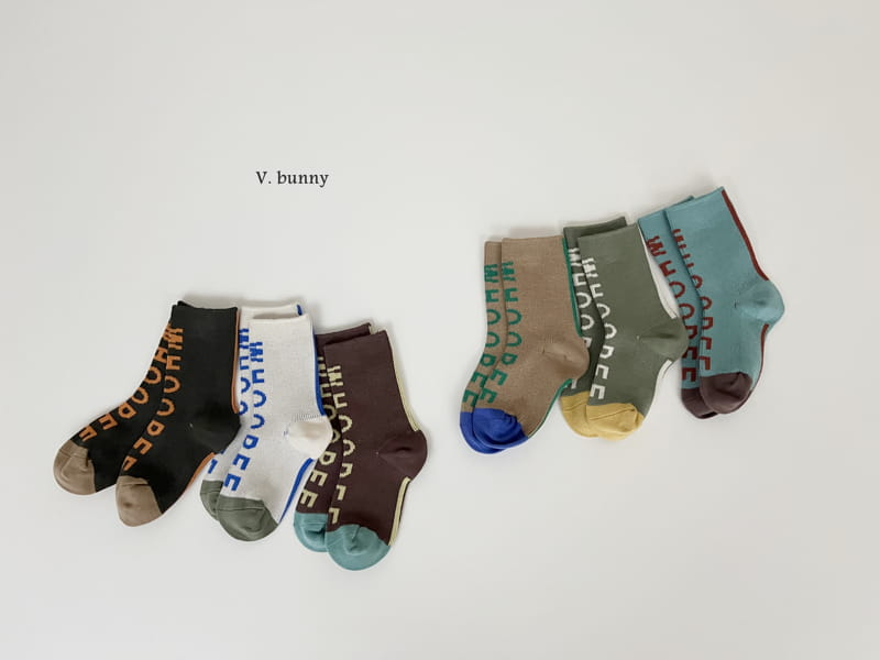 V Bunny - Korean Children Fashion - #todddlerfashion - Yahoo Socks Set - 5