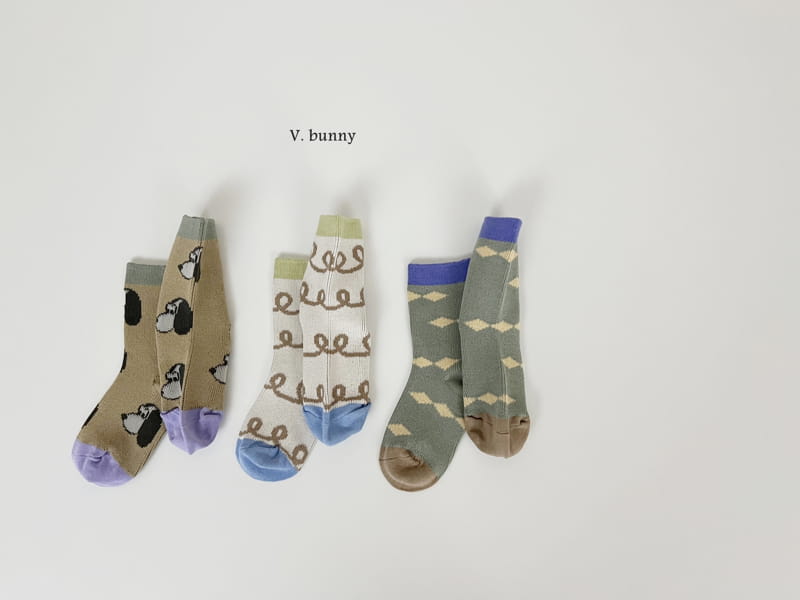 V Bunny - Korean Children Fashion - #todddlerfashion - Spring Socks Set - 3