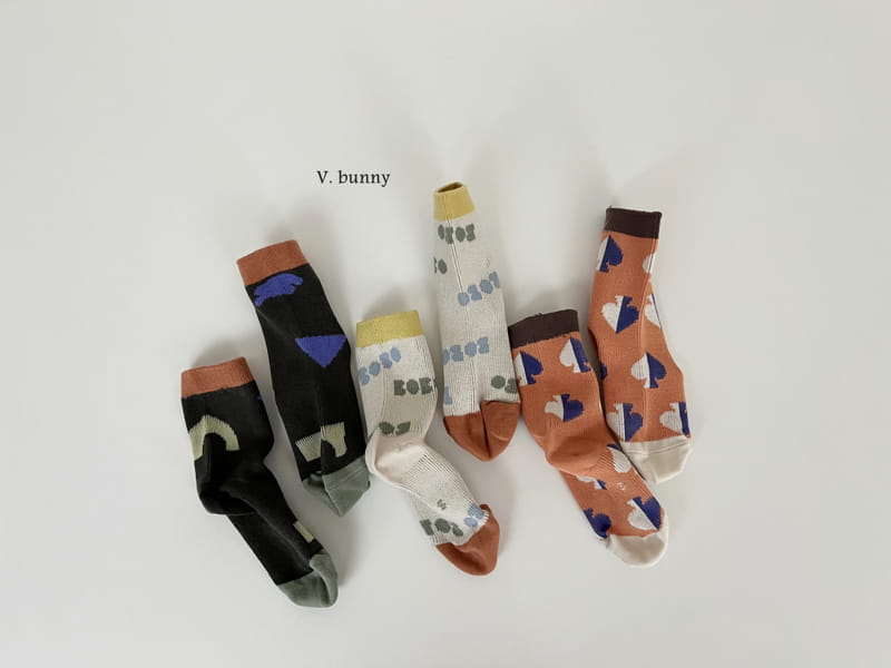 V Bunny - Korean Children Fashion - #todddlerfashion - Space Socks Set - 2