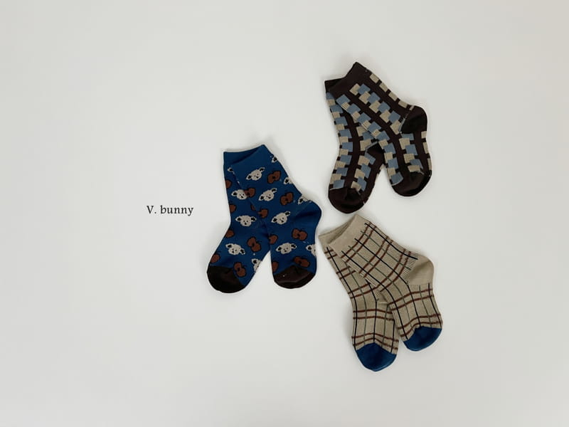 V Bunny - Korean Children Fashion - #toddlerclothing - Apple Socks Set - 2