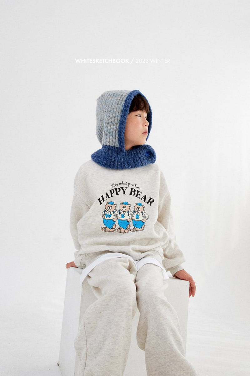 Whitesketchbook - Korean Children Fashion - #Kfashion4kids - Happy Bear Fleece Top Bottom Set - 9