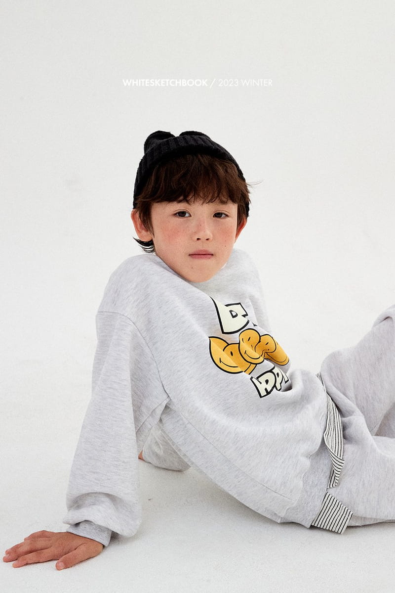 Whitesketchbook - Korean Children Fashion - #Kfashion4kids - BE Happy Fleece Top Bottom Set - 5