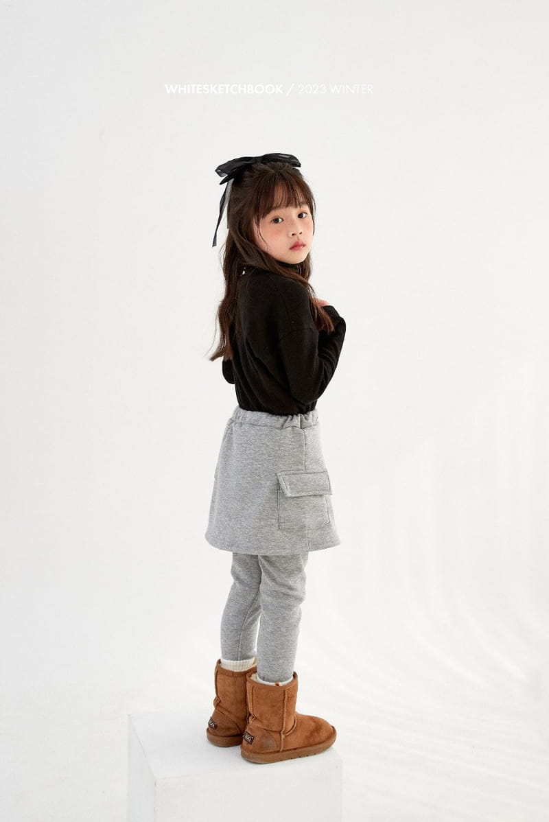 Whitesketchbook - Korean Children Fashion - #childrensboutique - Cargo Mink Skirt Leggings - 2