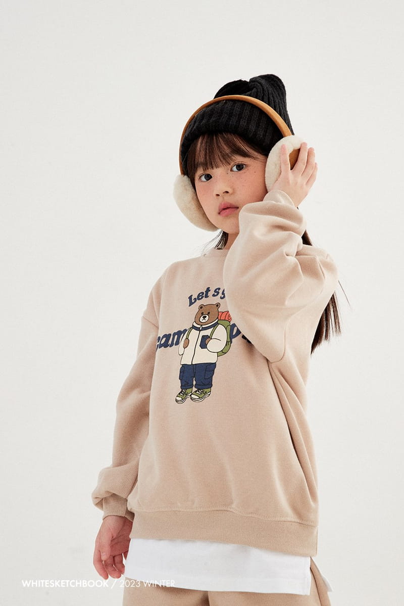 Whitesketchbook - Korean Children Fashion - #discoveringself - Camping Bear Fleece Top Bottom Set - 3