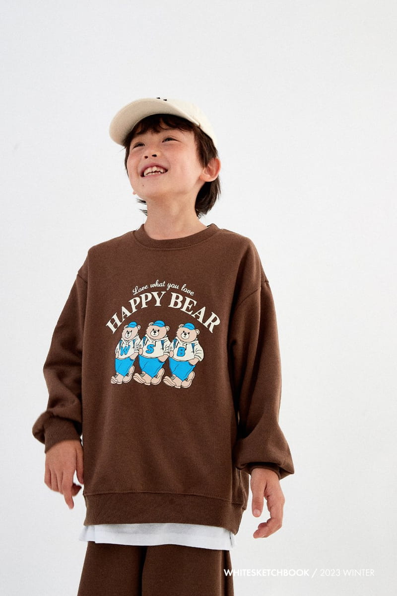 Whitesketchbook - Korean Children Fashion - #fashionkids - Happy Bear Fleece Top Bottom Set - 5