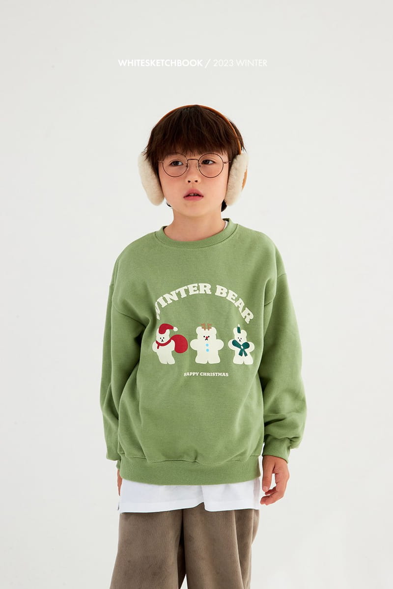 Whitesketchbook - Korean Children Fashion - #kidsshorts - Winter Bear Fleece Sweatshirt - 7