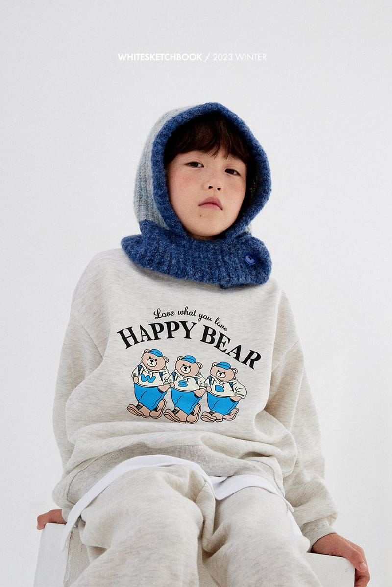 Whitesketchbook - Korean Children Fashion - #kidsstore - Happy Bear Fleece Top Bottom Set - 7