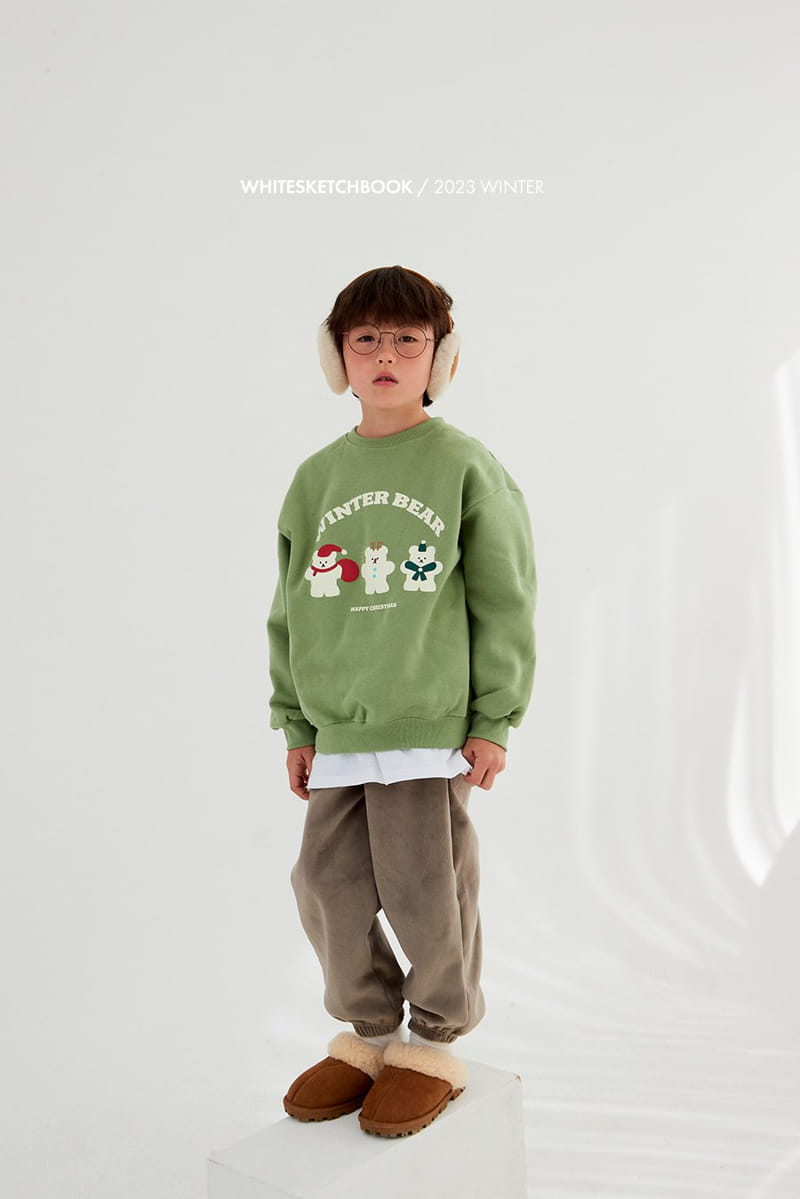 Whitesketchbook - Korean Children Fashion - #kidsstore - Winter Bear Fleece Sweatshirt - 8