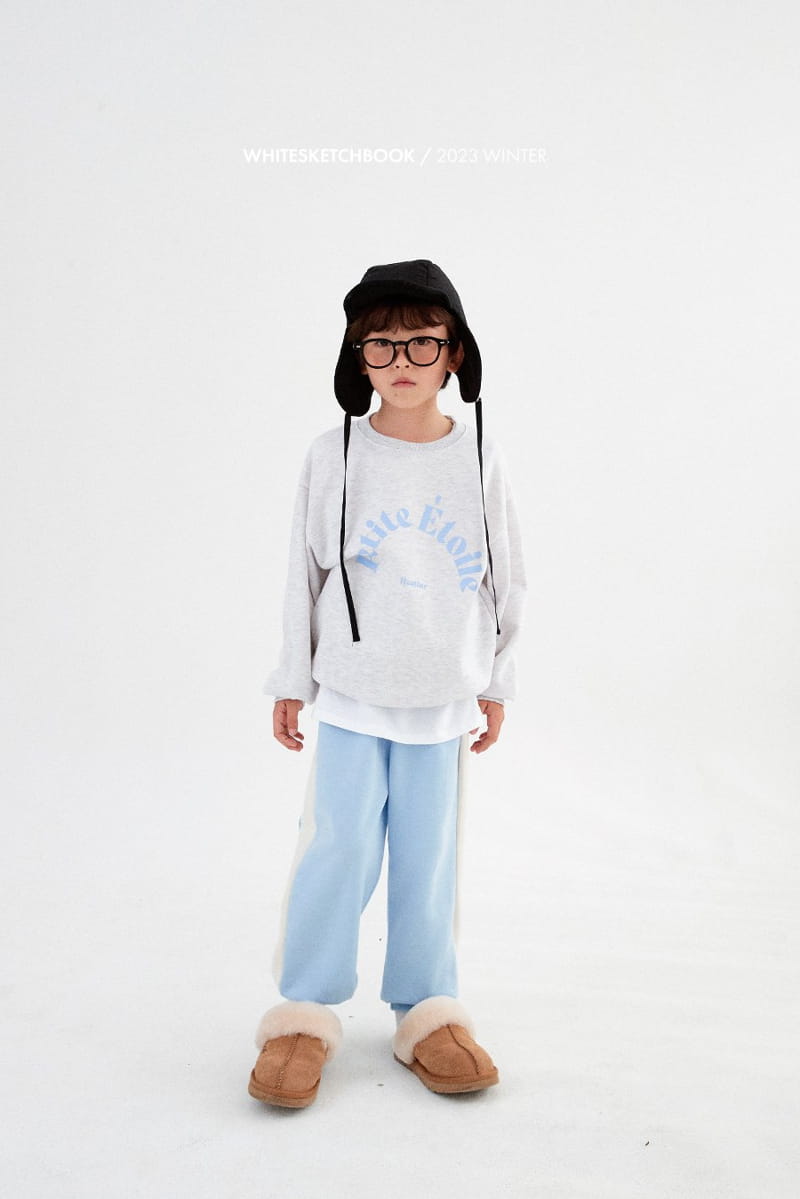 Whitesketchbook - Korean Children Fashion - #kidsshorts - Petit Fleece Top Bottom Set - 4