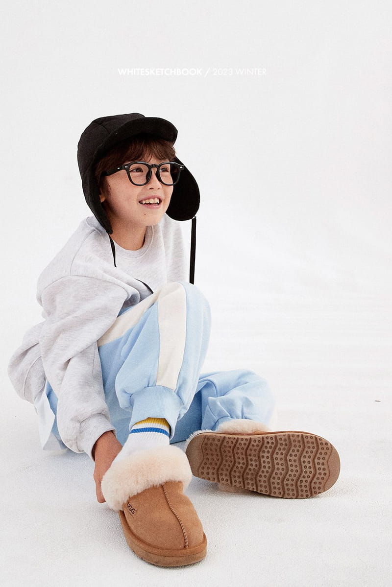 Whitesketchbook - Korean Children Fashion - #kidzfashiontrend - Petit Fleece Top Bottom Set - 5