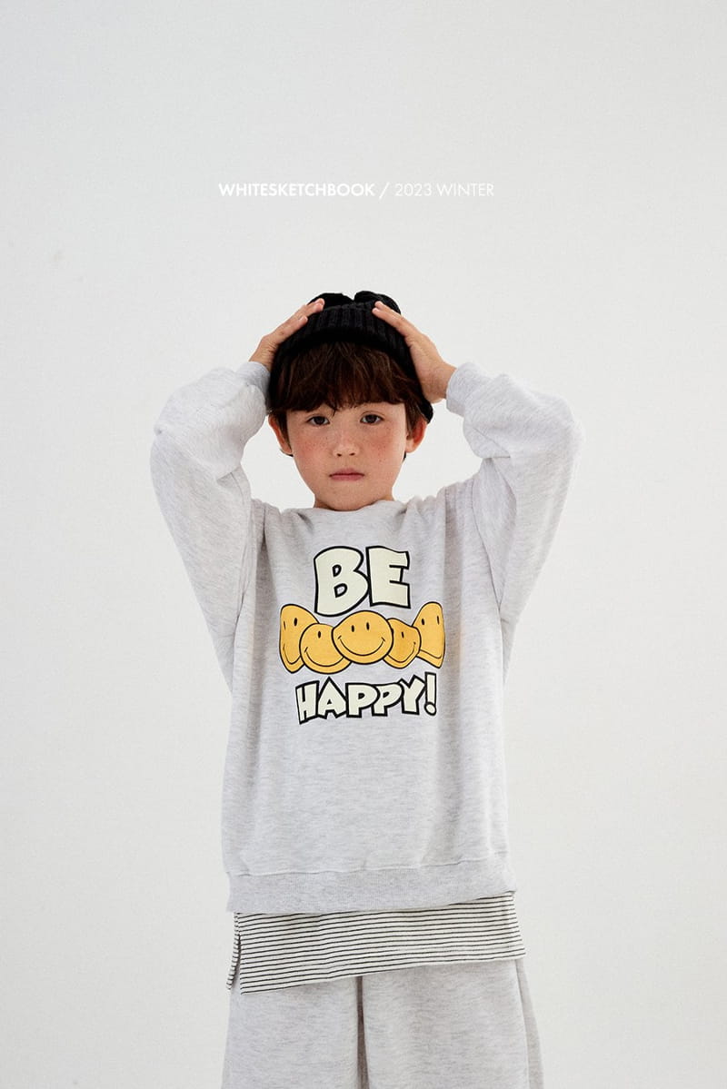 Whitesketchbook - Korean Children Fashion - #kidsstore - BE Happy Fleece Top Bottom Set - 4