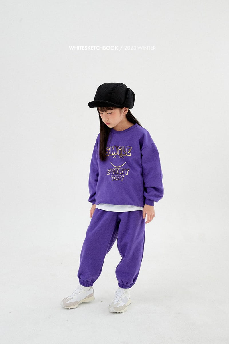 Whitesketchbook - Korean Children Fashion - #kidzfashiontrend - Everyday Smile Fleece Top Bottom Set - 2