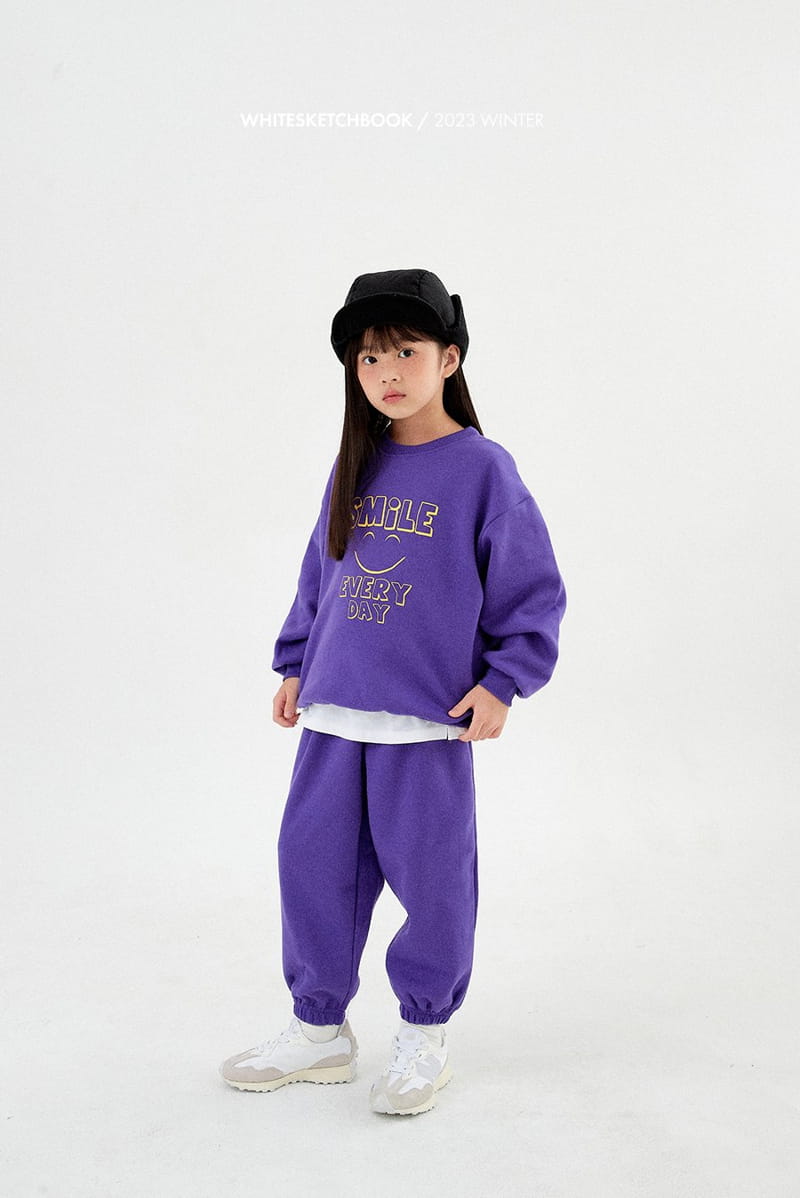 Whitesketchbook - Korean Children Fashion - #Kfashion4kids - Everyday Smile Fleece Top Bottom Set - 4