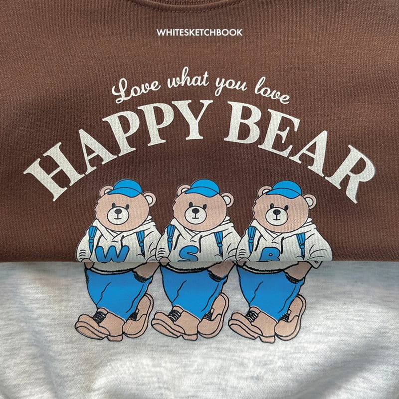 Whitesketchbook - Korean Children Fashion - #magicofchildhood - Happy Bear Fleece Top Bottom Set - 11