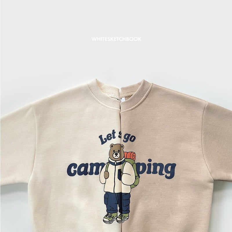 Whitesketchbook - Korean Children Fashion - #magicofchildhood - Camping Bear Fleece Top Bottom Set - 10