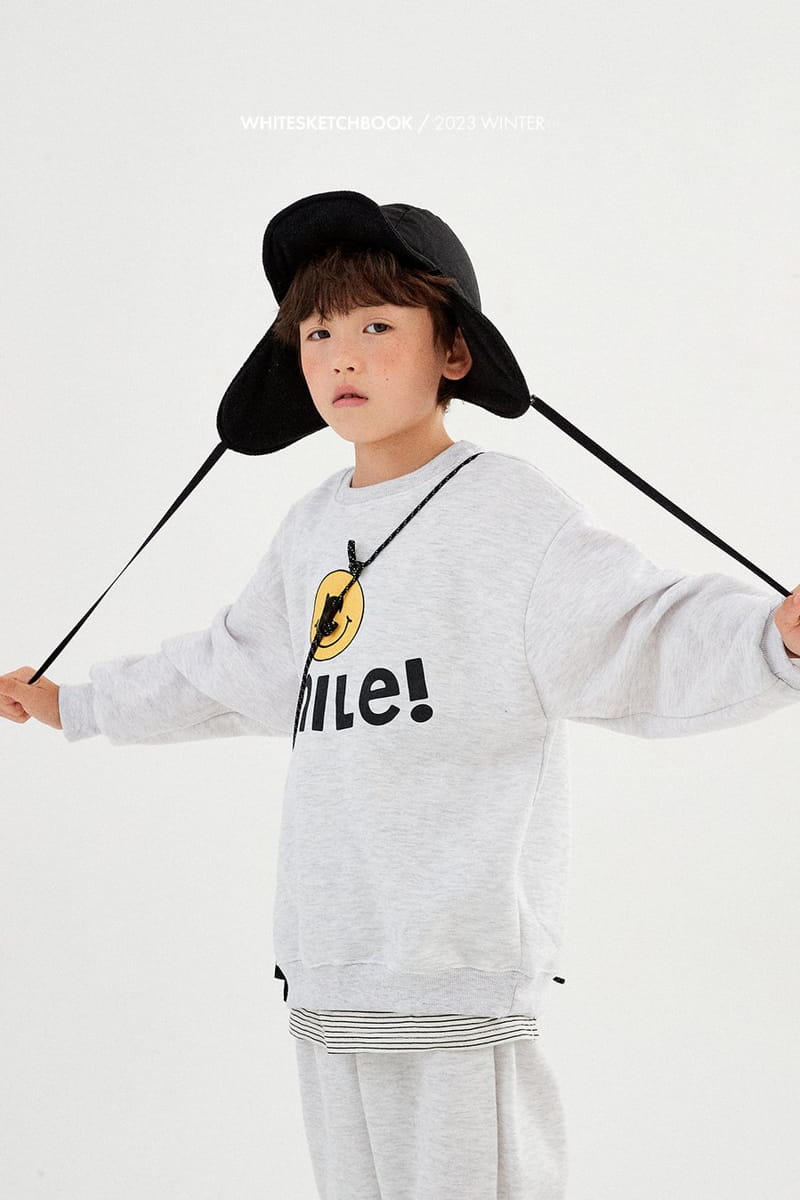 Whitesketchbook - Korean Children Fashion - #magicofchildhood - Smile Fleece Top Bottom Set - 9