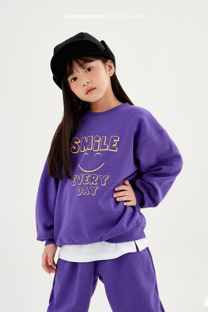 Whitesketchbook - Korean Children Fashion - #magicofchildhood - Everyday Smile Fleece Top Bottom Set - 5