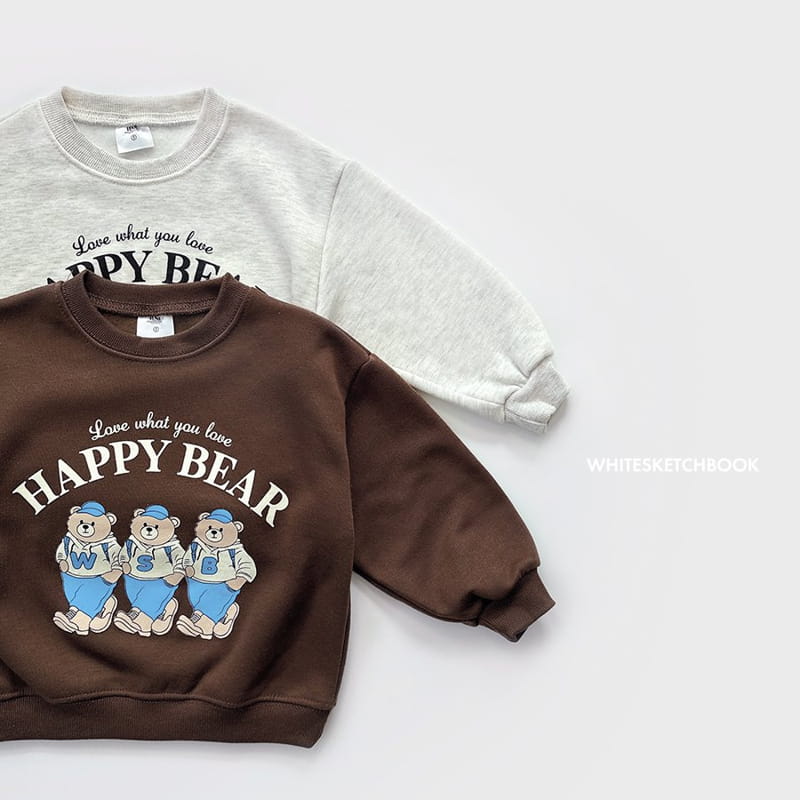 Whitesketchbook - Korean Children Fashion - #minifashionista - Happy Bear Fleece Top Bottom Set - 12