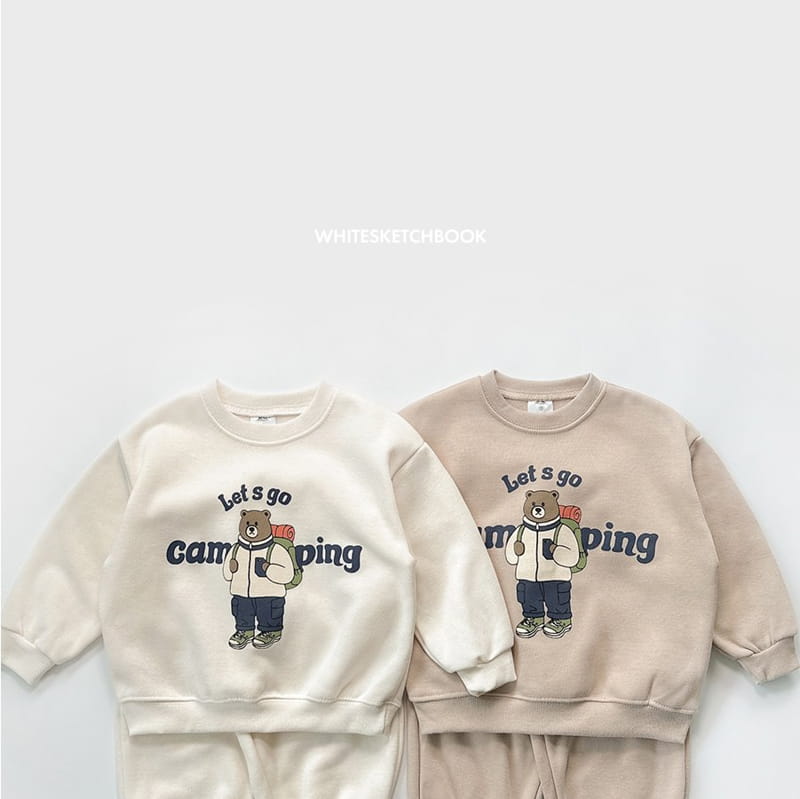 Whitesketchbook - Korean Children Fashion - #minifashionista - Camping Bear Fleece Top Bottom Set - 11