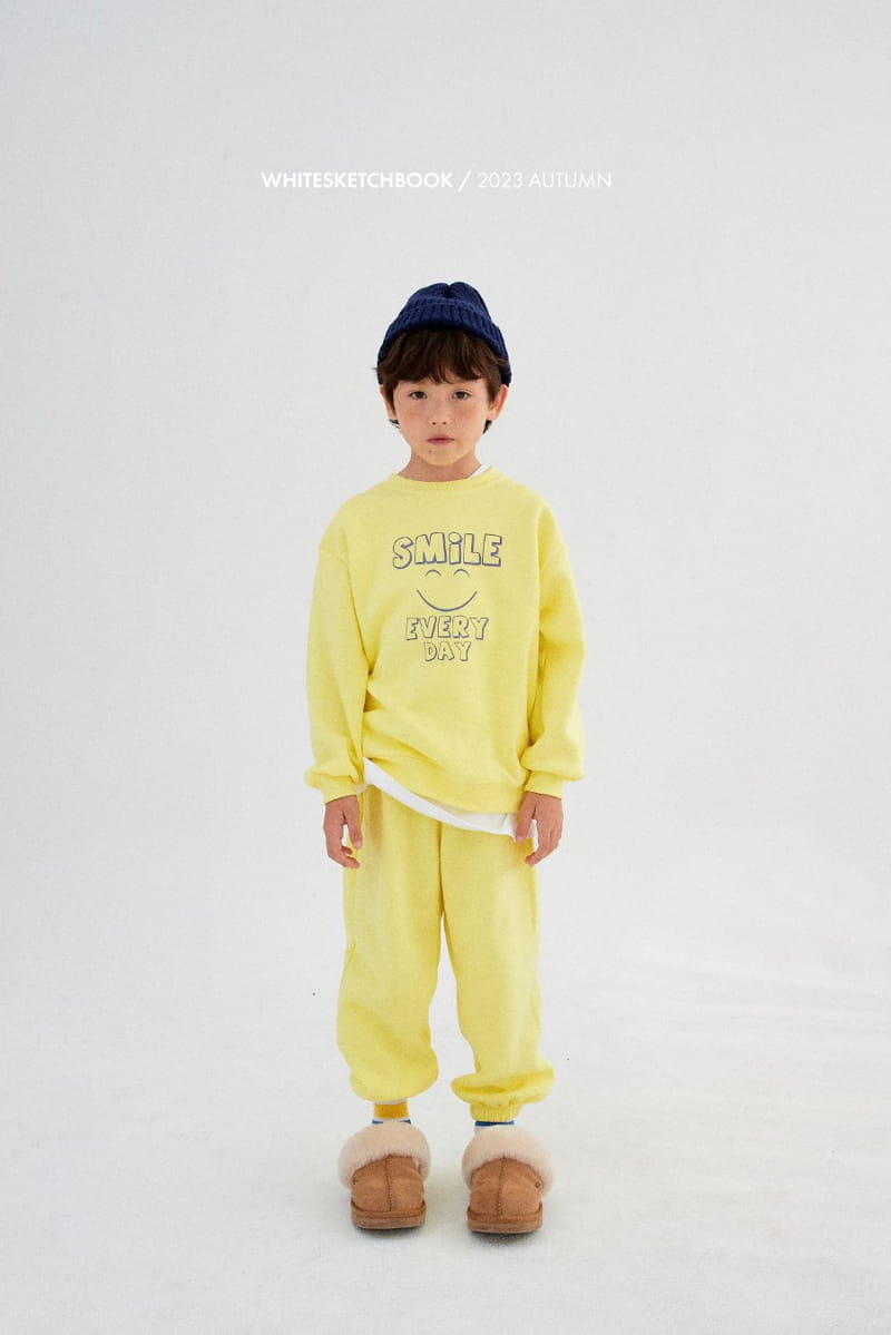 Whitesketchbook - Korean Children Fashion - #minifashionista - Everyday Smile Fleece Top Bottom Set - 6